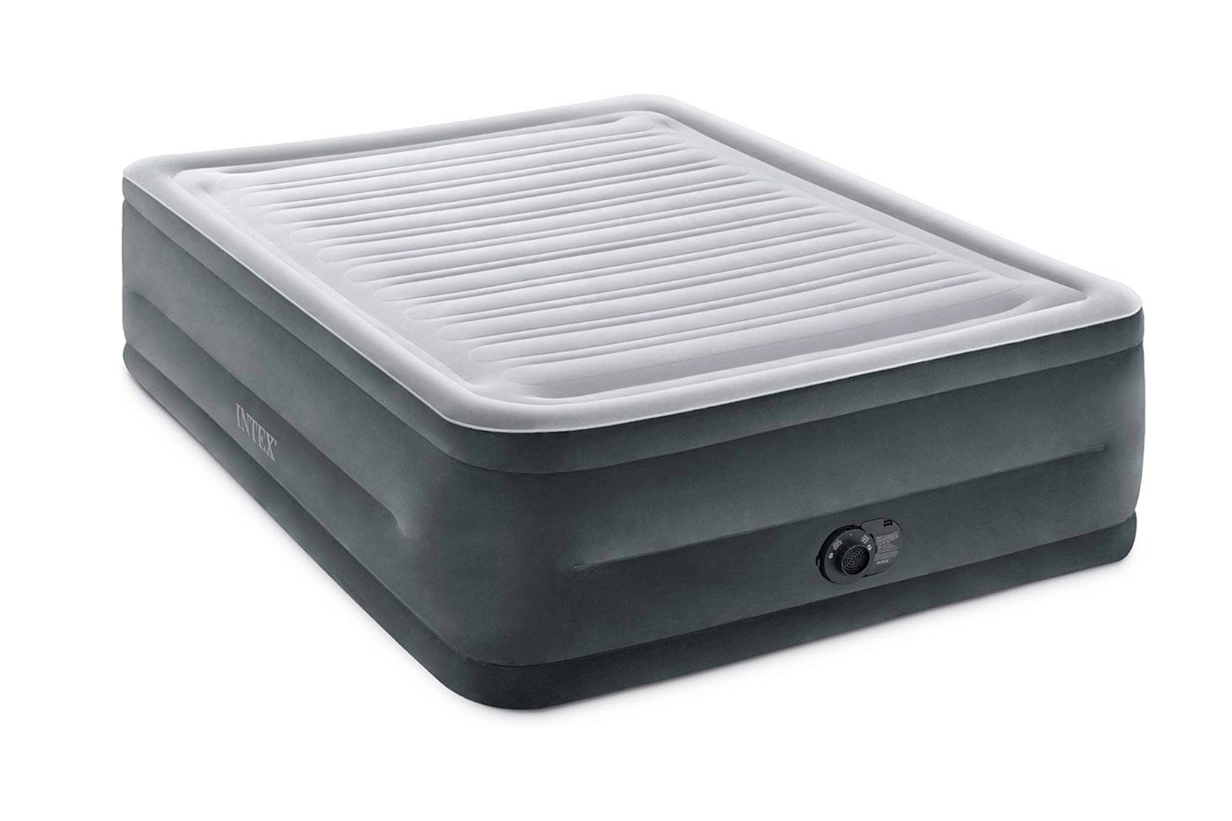 INTEX Dura-Beam Deluxe Comfort-Plush Air Mattress with Built-in Electric Pump